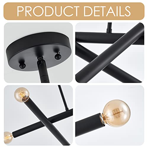 Black Sputnik Chandelier for Dining Room