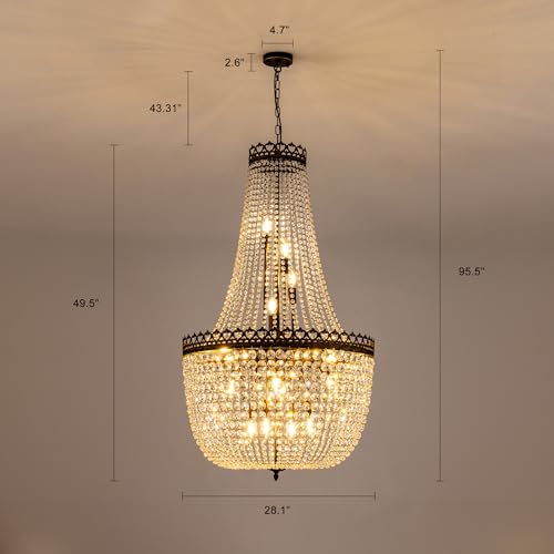 French Empire Crystal Chandelier for Foyer Entryway