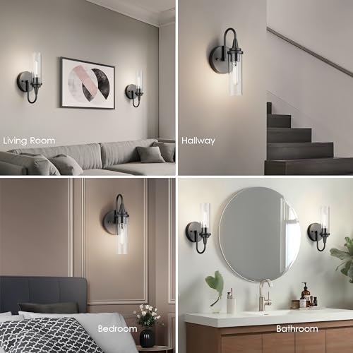Black Wall Sconces Set of Two (2 Count)