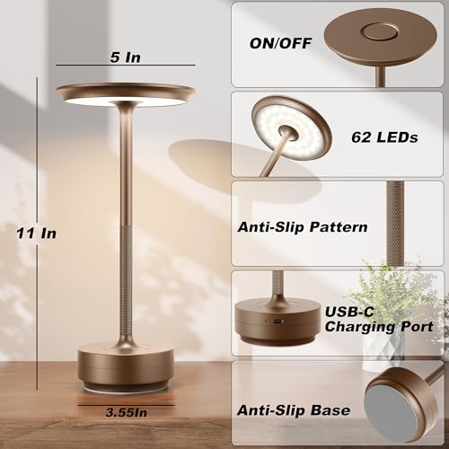 1 Pack Rechargeable Table Lamps Cordless