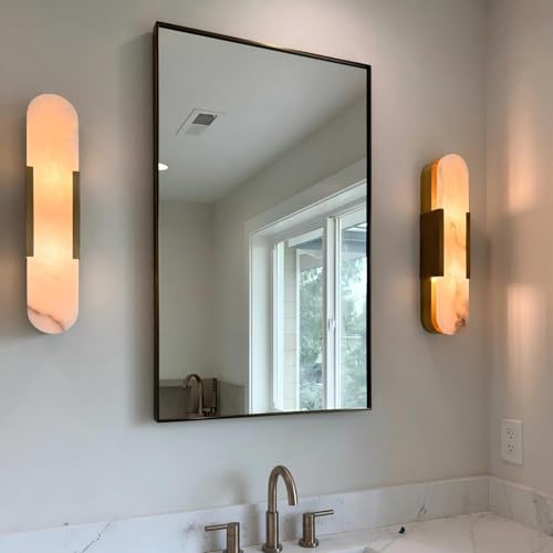 Modern Alabaster Wall Sconce Set of 2