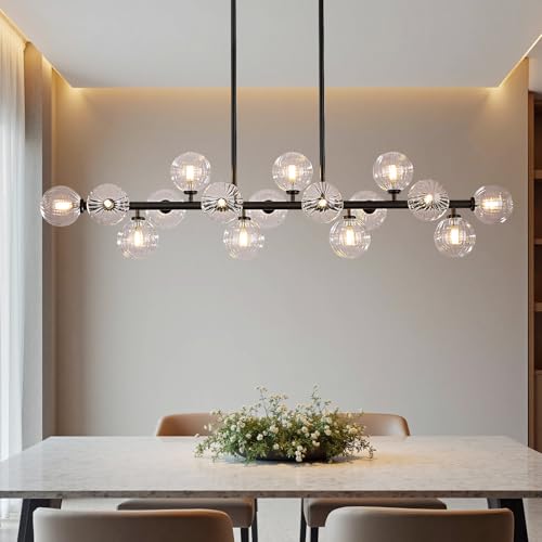 Large Linear Chandeliers for Dining Room Kitchen Island