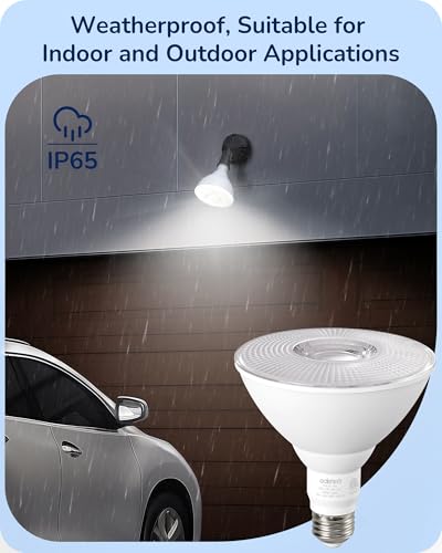 PAR38 LED Flood Light Bulbs Outdoor Dimmable 5000K 1800LM 6 Pack (6 Count)