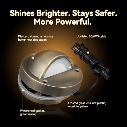 12 Pack 5CCT 3.74inch Low Voltage LED Deck Lights (12 Count)
