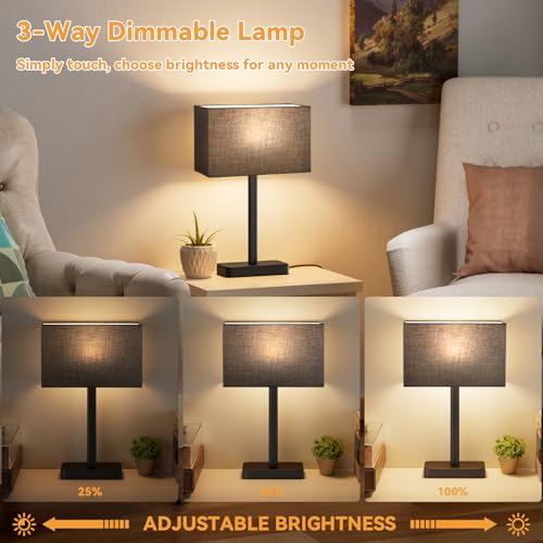 Touch Lamps for Nightstands Set of 2 (2 Count)
