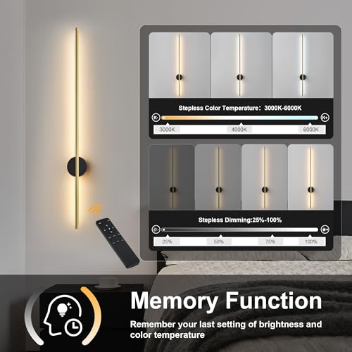Battery Operated Modern Wall Sconce Set of Two
