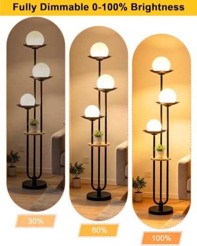 Globe Floor Lamp with Shelf 3 (3 Count)