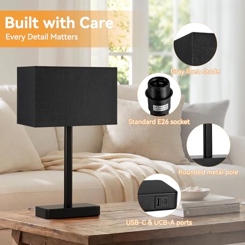 Touch Lamps for Nightstands Set of 2 (2 Count)
