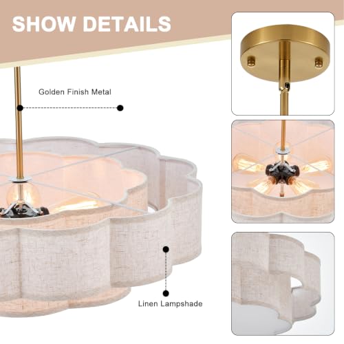 25.6" Large Drum Chandelier