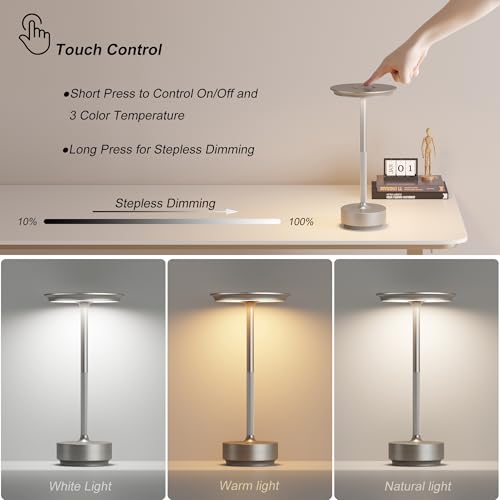 1 Pack Rechargeable Cordless Table Lamp (2 Count)