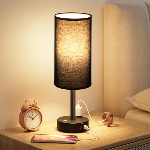Black Touch Bedside Lamp for Bedroom