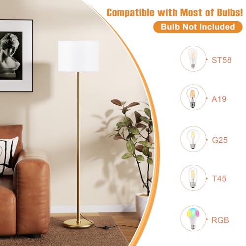 60'' Modern Floor Lamp with Shade