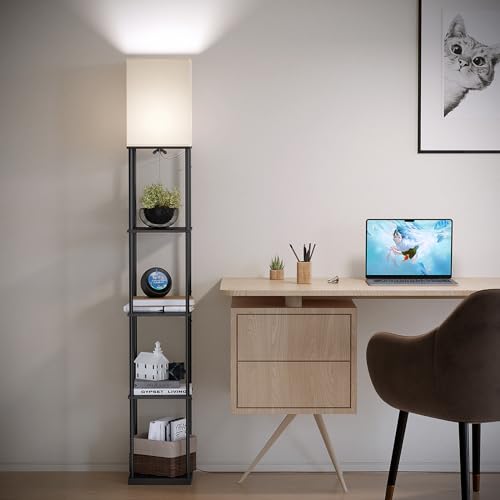 5 Tier Floor Lamp with Shelves