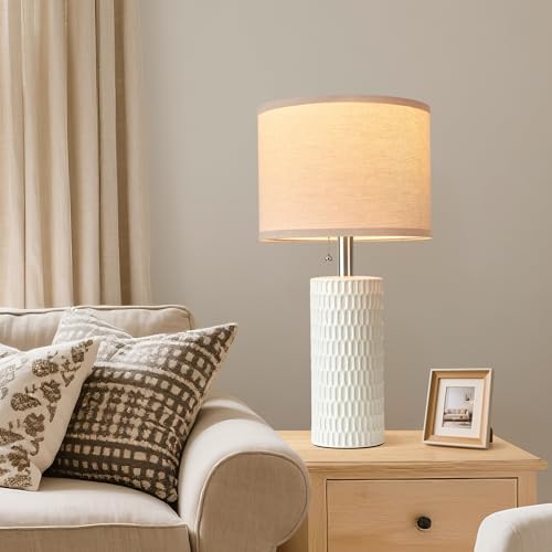 20.5" Modern Ceramic Table Lamps for Bedroom Set of 2 (2 Count)