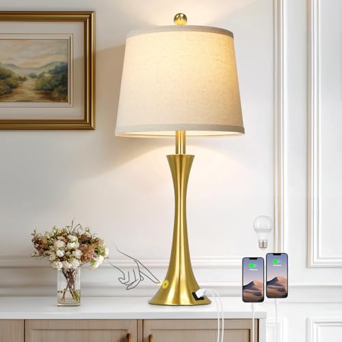 27.5" Gold Lamps for Living Room