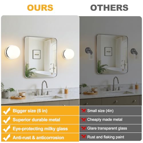 2 Pack Modern Chrome Wall Light Fixtures