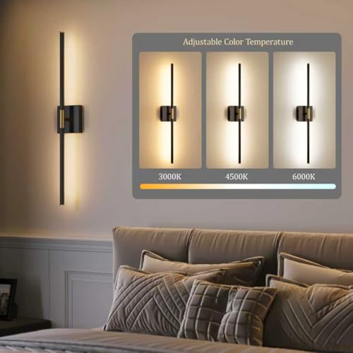 Black Gold Wall Sconces Battery Operated Set of 2 with Remote (2 Count)