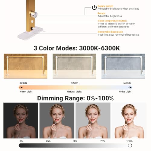 Gold Folding Desk Lamp