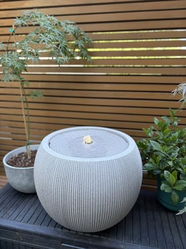 Modern Resin Water Fountain Natural Stone Look