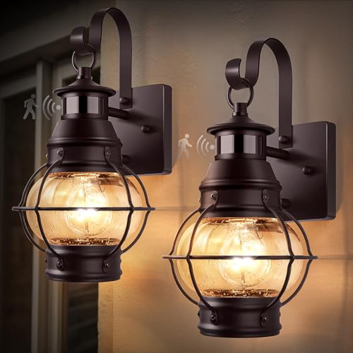 2 Pack Motion Sensor Outdoor Wall Lights (2 Count)