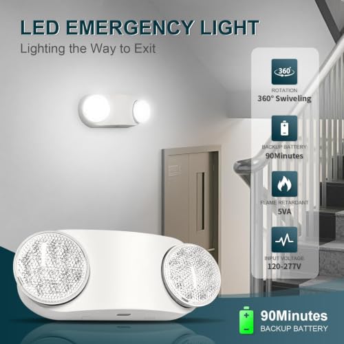 4PK LED Emergency Lights