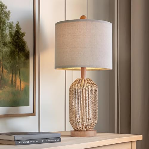 21" Boho Table Lamp for Living Room