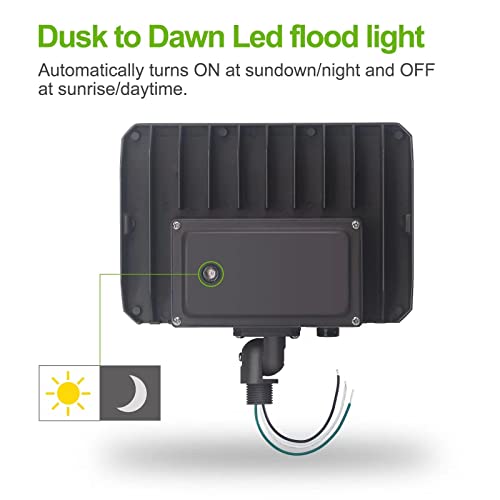 100W LED Flood Light Dusk to Dawn Knuckle floodlight 5000K 14000Lm ETL List