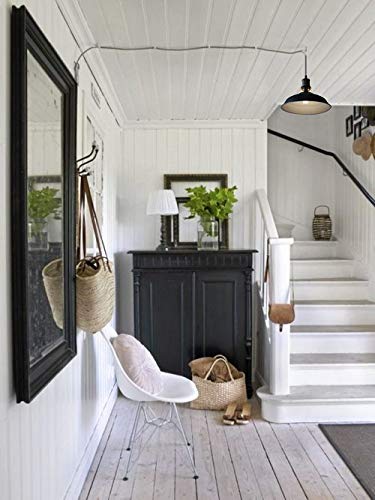 Black Plug in Pendant Light Metal Barn Lights with On