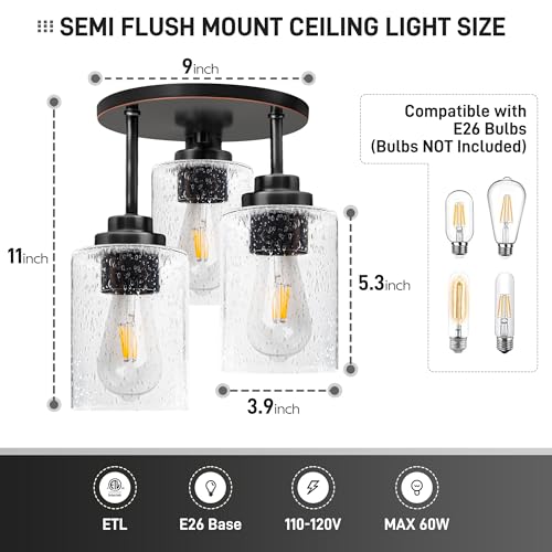 Semi Flush Mount Ceiling Light