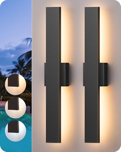 23.6" Modern Outdoor Wall Light (2 Count)