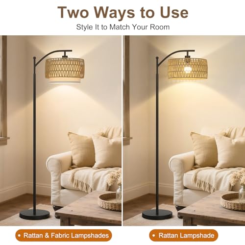 Boho Rattan Lamp Shade
