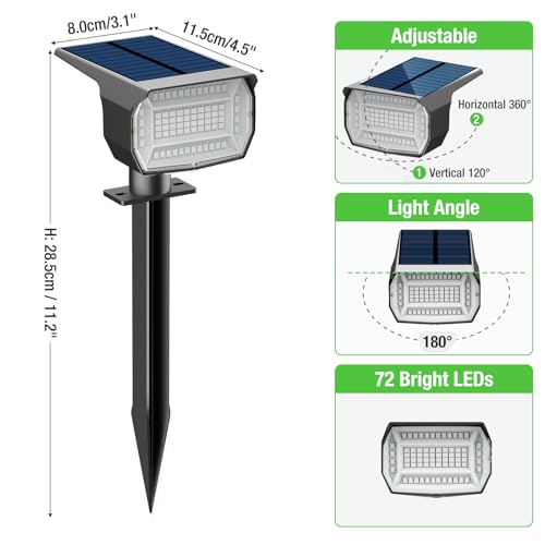 Solar Spot Lights Outdoor (4 Count)