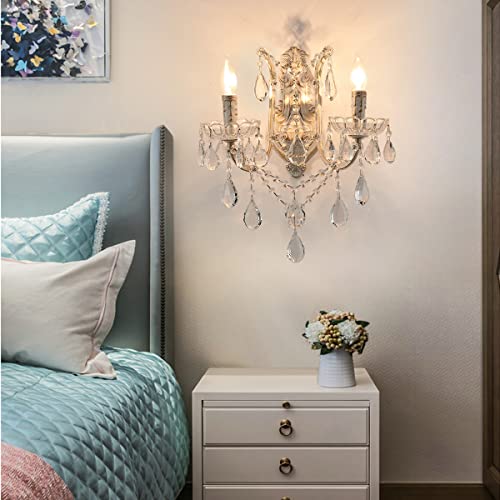 French Country Crystal Wall Sconce