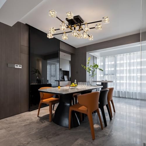 Crystal Ceiling Light Fixture with 13