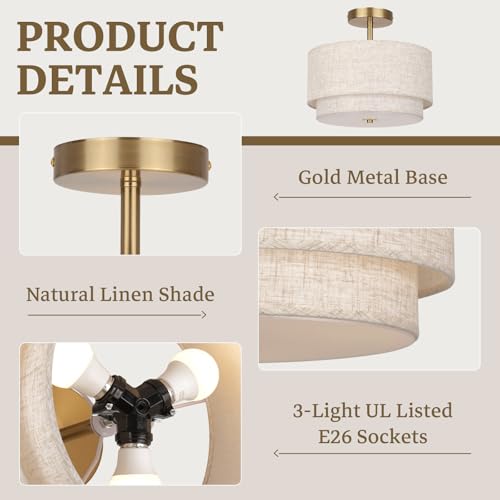Semi Flush Mount Ceiling Light Fixture