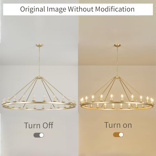 Gold Wagon Wheel Chandelier 53