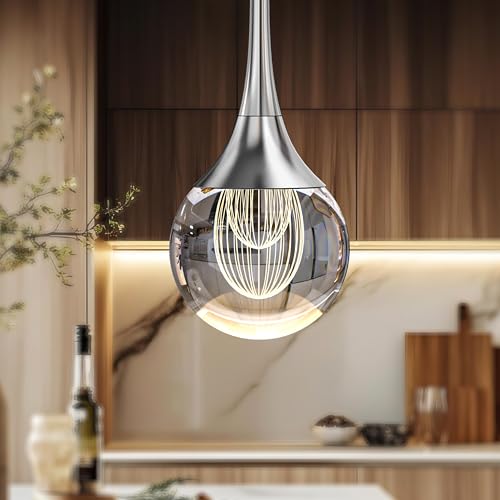 Silver Pendant Lights Kitchen Island