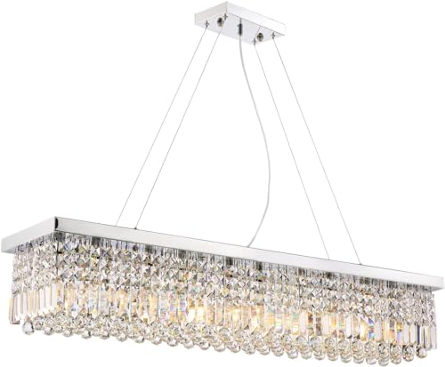 Modern Rectangular Crystal Chandelier