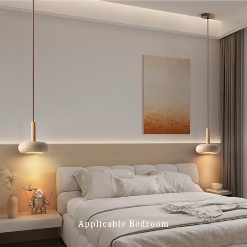 Natural Yellow Travertine Pendant Light