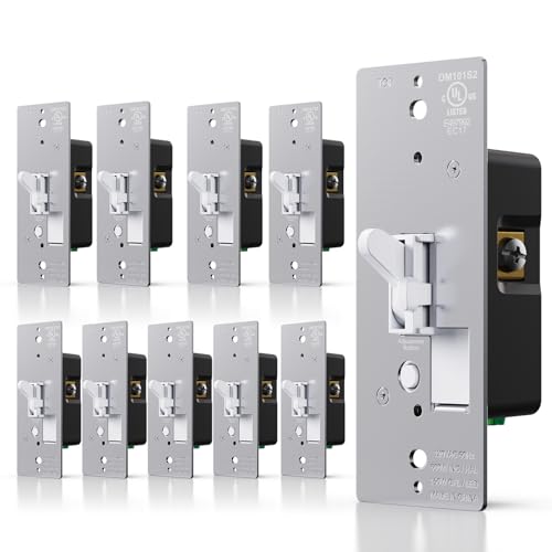 Toggle Slide Dimmer Switch for Dimmable LED Light (10 Count)