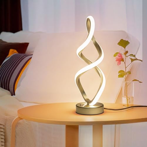 Modern Spiral LED RGB Table Lamp (2 Count)