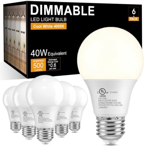 Dimmable LED Light Bulbs 40W Eq (6 Count)
