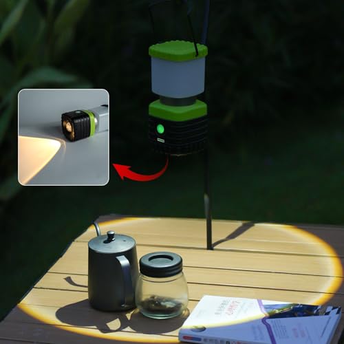 2PCS White LED Camping Lantern Rechargeable for Power Outages (16.8 Ounce)