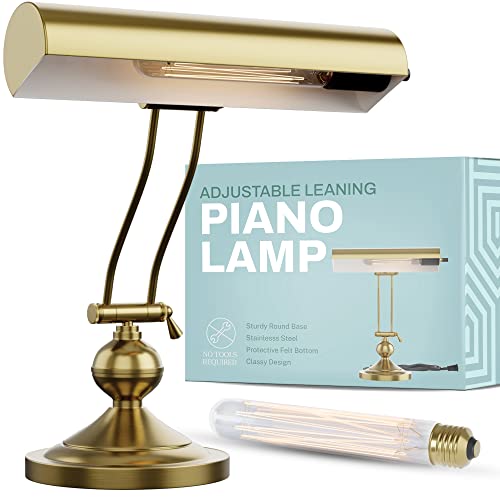 Classic Antique Retro Adjustable Leaning Piano Lamp Banker Desk Light