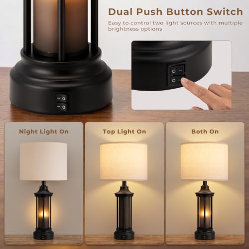 24" Farmhouse Table Lamps for Living Room