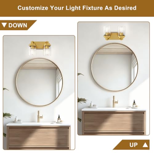 Brushed Gold Bathroom Light Fixtures