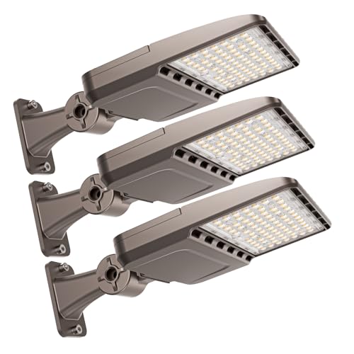 LED Parking Lot Shoebox Lights with Dusk to Dawn Sensor