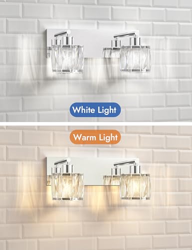 Crystal Vanity Lights for Bathroom (2 Count)