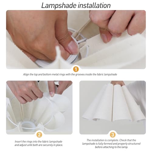 Table Lamp with Beige Pleated Linen Shade