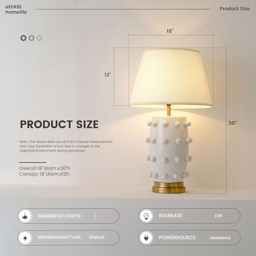 30" Modern Ceramic Table Lamp